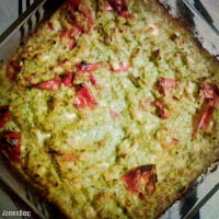 Zucchini, potato, tomatos baked with scallions, dill, and feta cheese